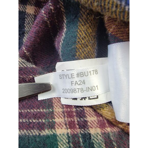 J Crew Flannel Shirt Mens Medium Multicolor Plaid Classic Fit - Picture 5 of 9